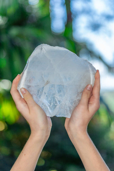 Large Clear Quartz Slice